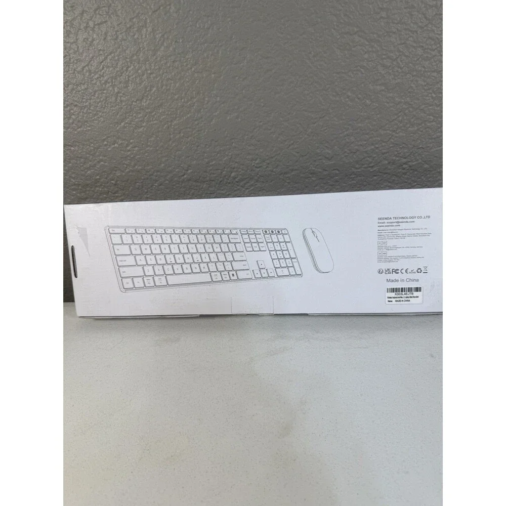 Wireless Bluetooth Keyboard and Mouse Combo USB Dual BT, seenda Rose Gold NEW